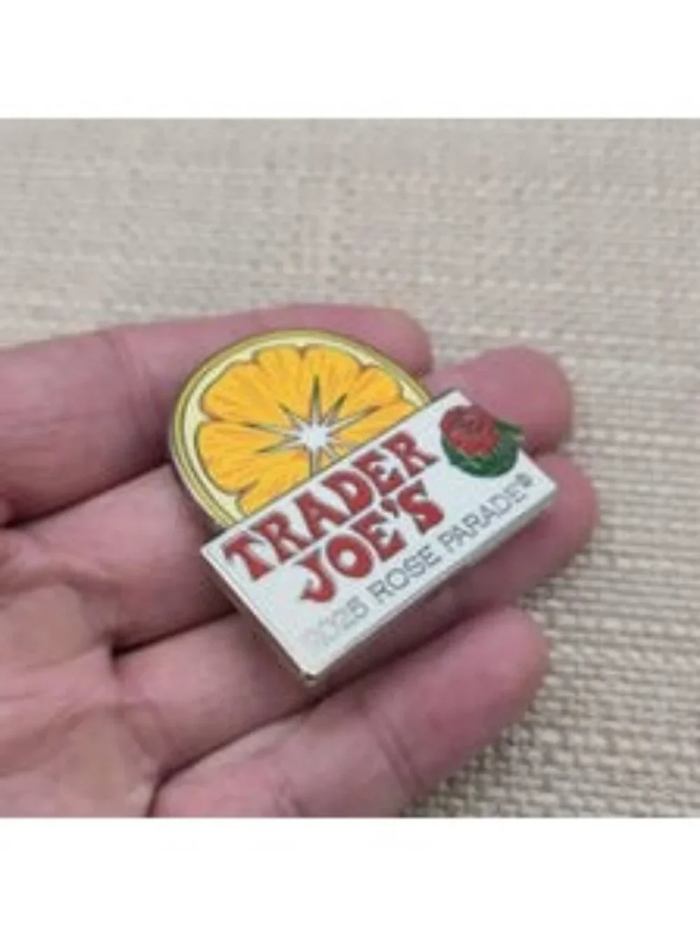 Trader Joe's 2025 Rose Parade Orange Citrus Enamel Collectible Pin B1512